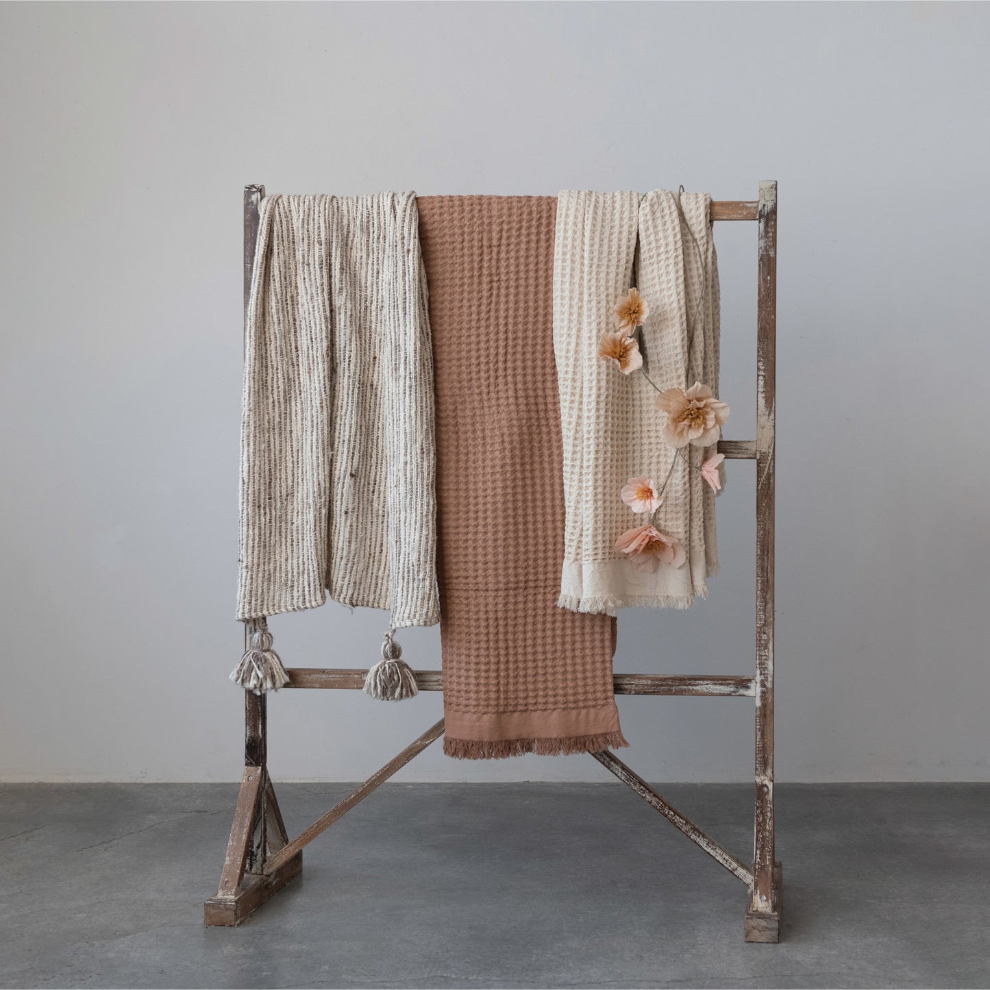 Waffle Throw w Fringe
