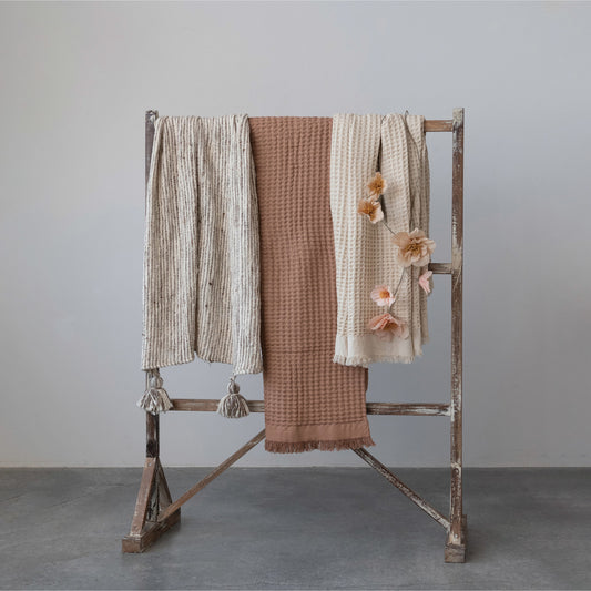 Waffle Throw w Fringe