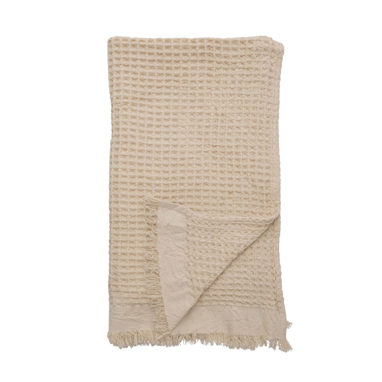 Waffle Throw w Fringe