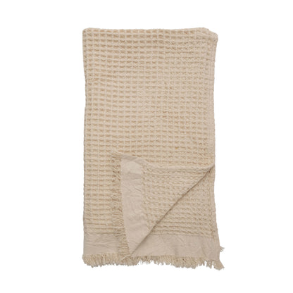 Waffle Throw w Fringe