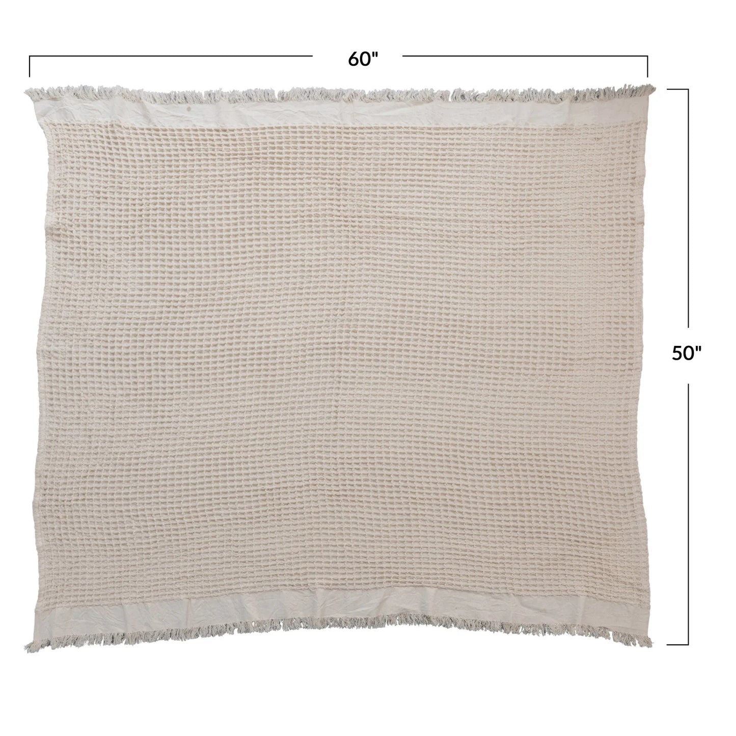 Waffle Throw w Fringe