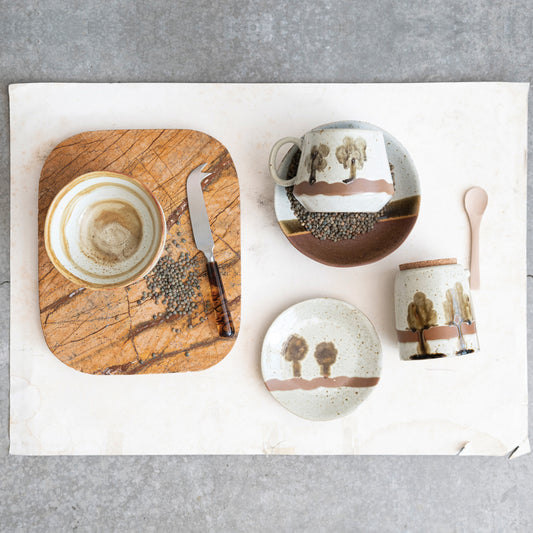 Jar w/ Trees, Cork & Spoon