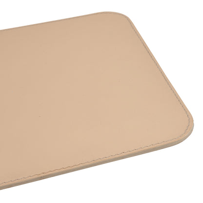 8-1/4"L x 9-1/2"H Leather Mouse Pad, Tan Color