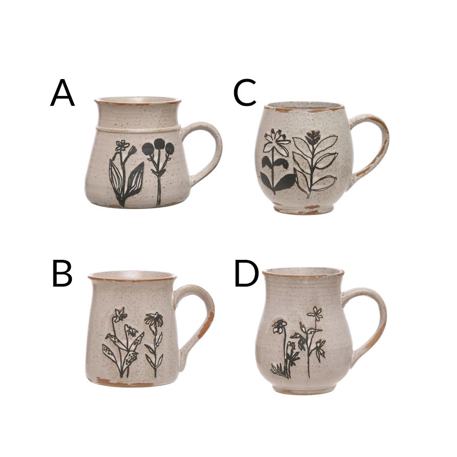 15 oz. Debossed Stoneware Mug