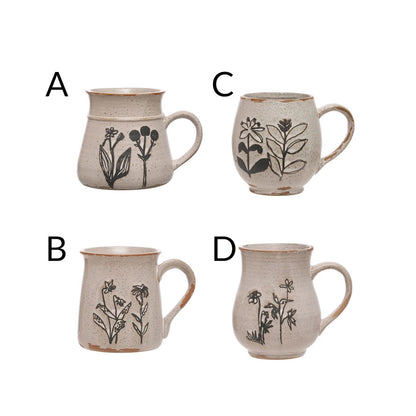 15 oz. Debossed Stoneware Mug