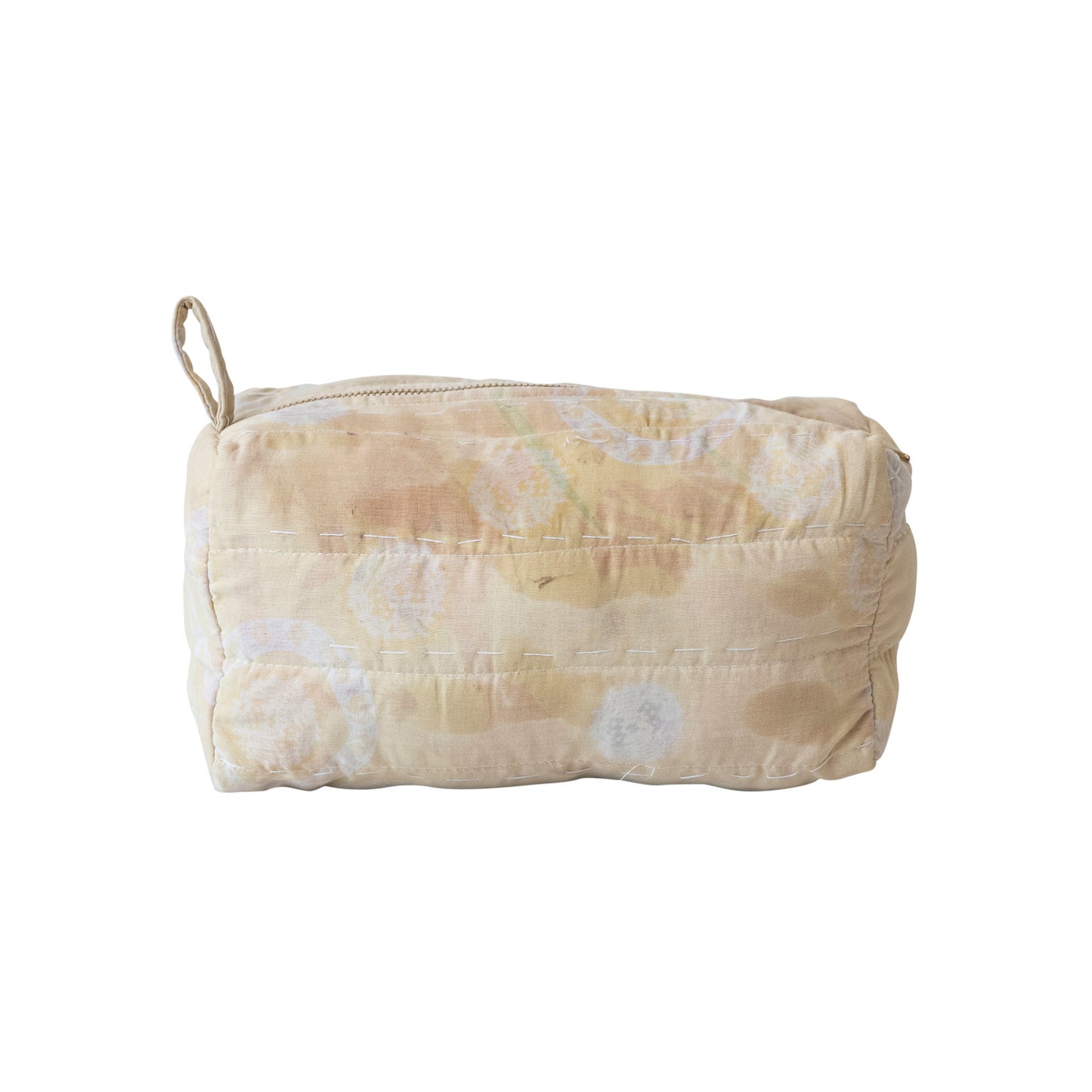Vintage Cotton Kantha Quilted Zip Pouch (Each One Will Vary)