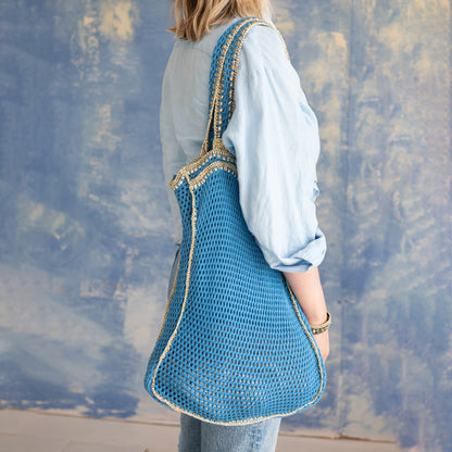 Cotton Blend Crocheted Tote Bag