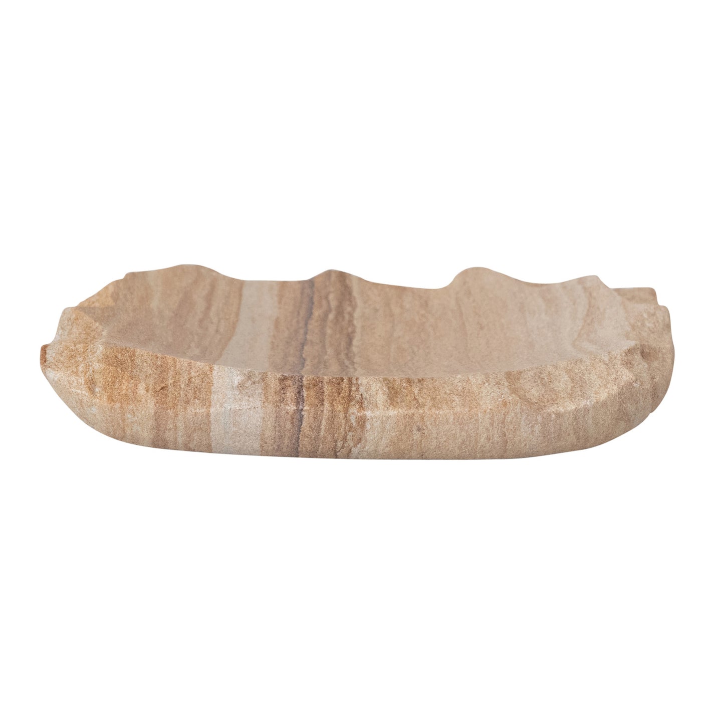 Rainbow Sandstone Soap Dish with Raw Edge
