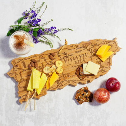 Destination Puerto Rico Cutting Board with Engraved Artwork