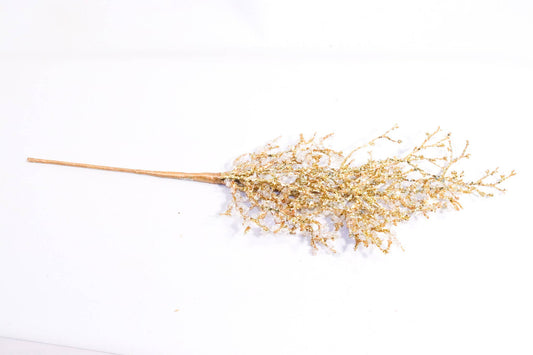 24" Gold Ice Spray Christmas Decoration – Glittered Decor