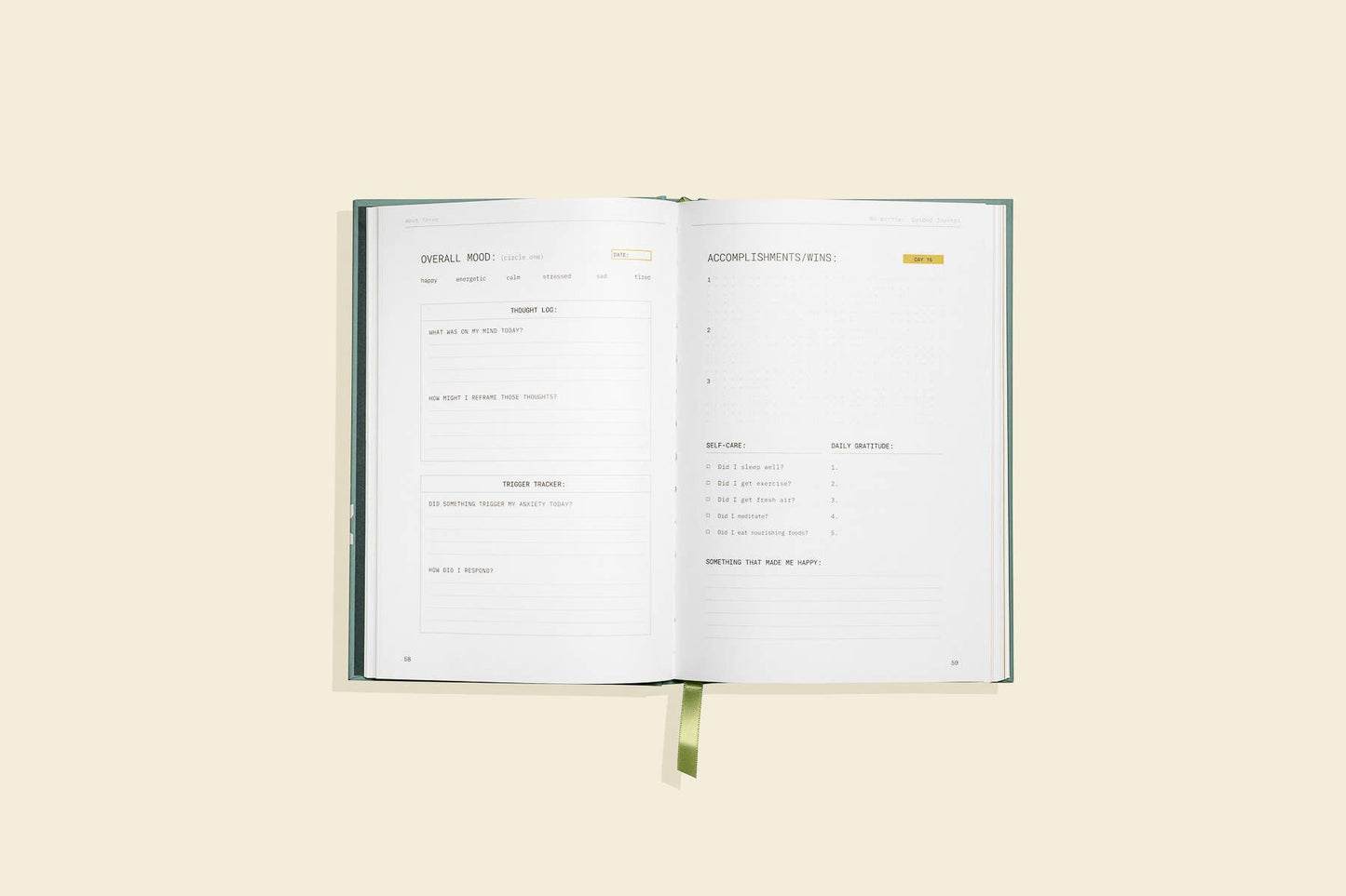 No Worries Journal for Self Care