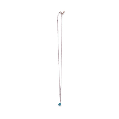 Raw Birthstone Necklace in Sterling Silver 18" + 2" extender