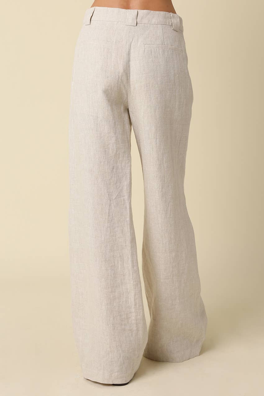 Reba Wide-Leg Linen Pant