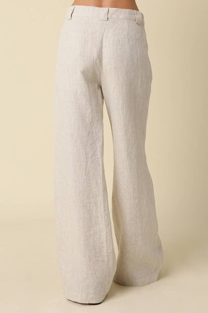 Reba Wide-Leg Linen Pant
