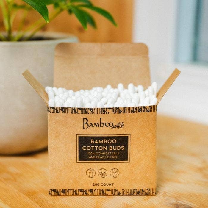 Bamboo Cotton Ear Buds - 200ct | Makeup Bestseller