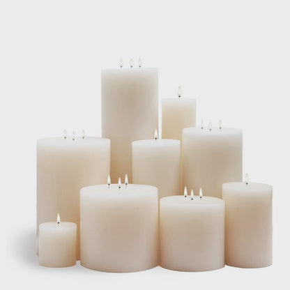 Ivory Pillar Candles