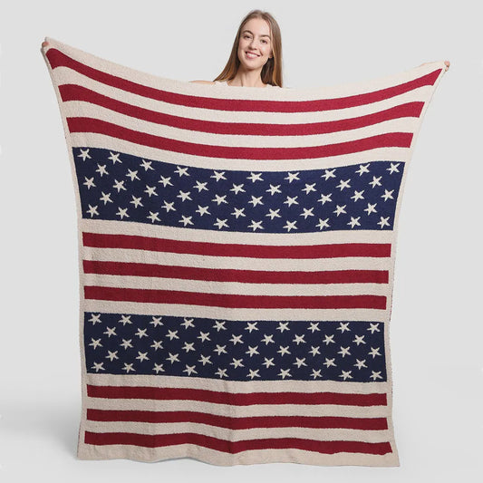 American Flag Soft Throw Blanket