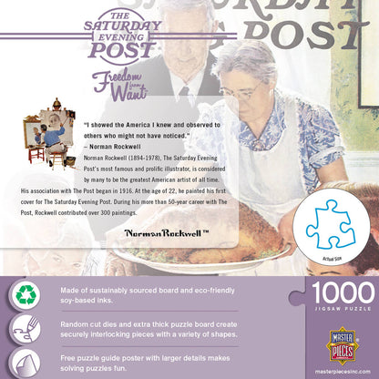 Saturday Evening Post - Freedom from Want 1000 Piece Puzzle