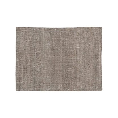 Woven Hemp Fiber & Cotton Placemat, Natural