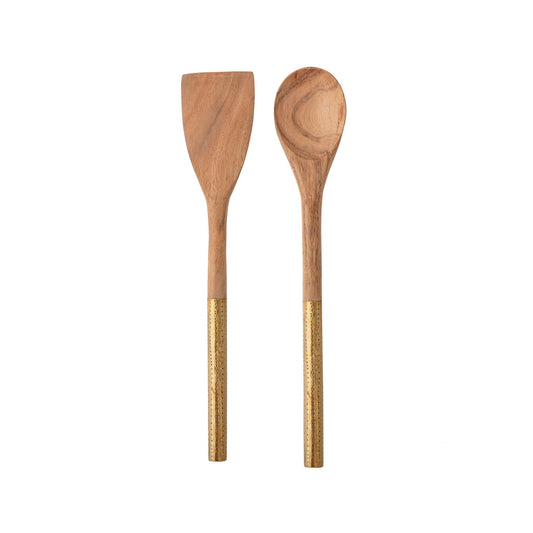 Wood Utensils with Brass Handles, each $15.99