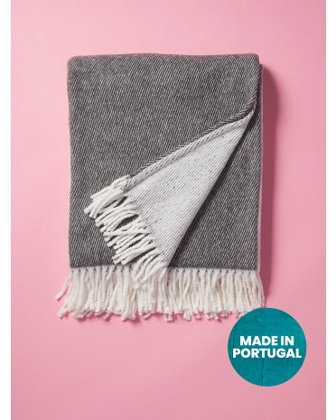 Wool Blend Heavy Weight Throw 51 x 67