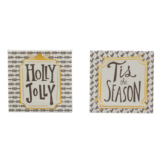 4-1/4"L Holly Jolly & Tis the Season Matchbox