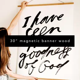 30" Magnetic Banner Wood