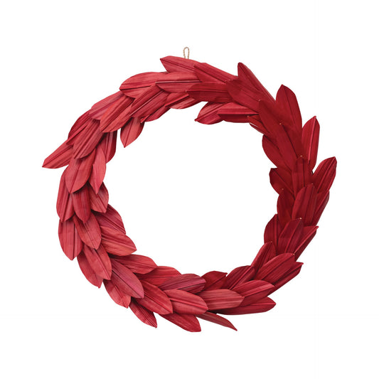 Dried Natural Buri Palm Leaf Wreath