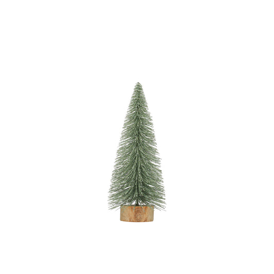 4" Round x 9"H Plastic Bottle Brush Tree