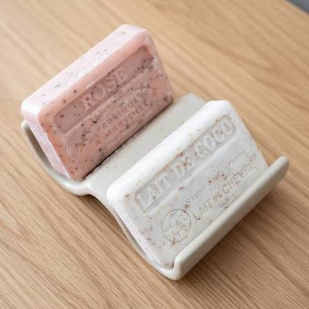 5"L x 3-1/4"W x 1-1/2"H Stoneware Soap Dish