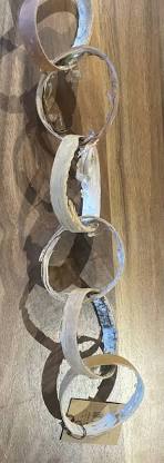 72" Birch Bark Link Garland, Gold
