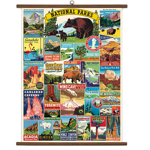 National Parks Vintage School Chart