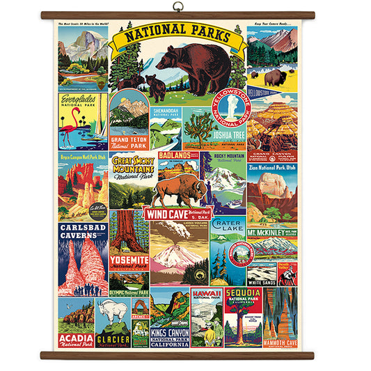 National Parks Vintage School Chart