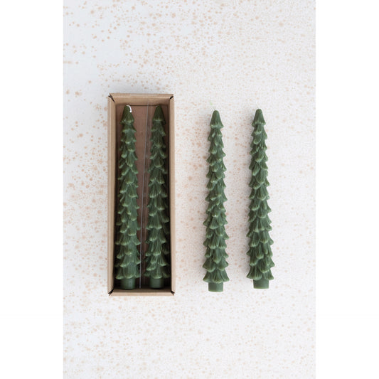 10"H Tree Shaped Taper - Green