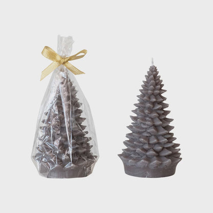 3-3/4" Round x 5"H Unscented Tree Shaped Candle