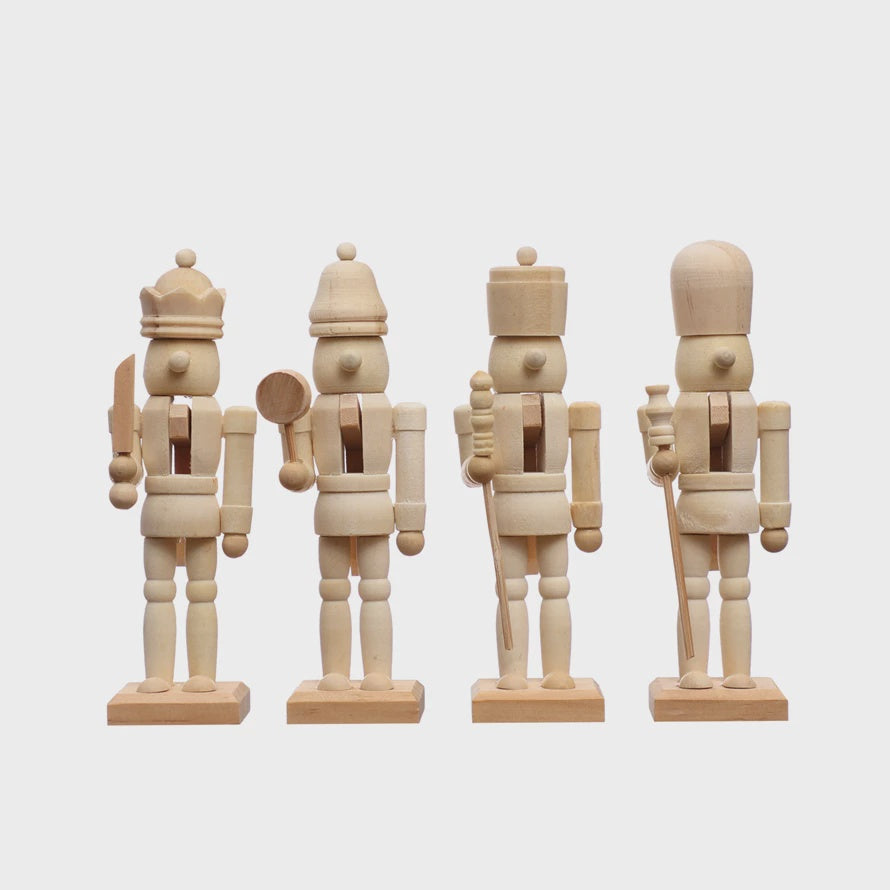 Wood Nutcracker, Natural, 4 Styles