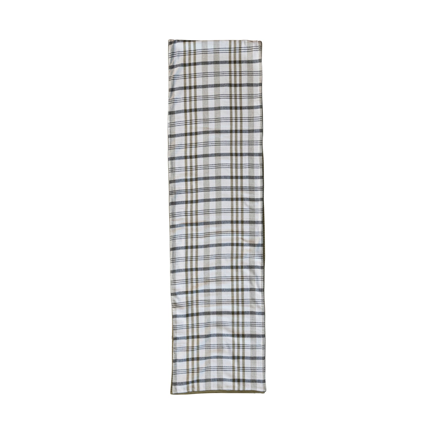 Two-Sided Stonewashed Cotton Double Cloth Table Runner w/ Cotton Back
