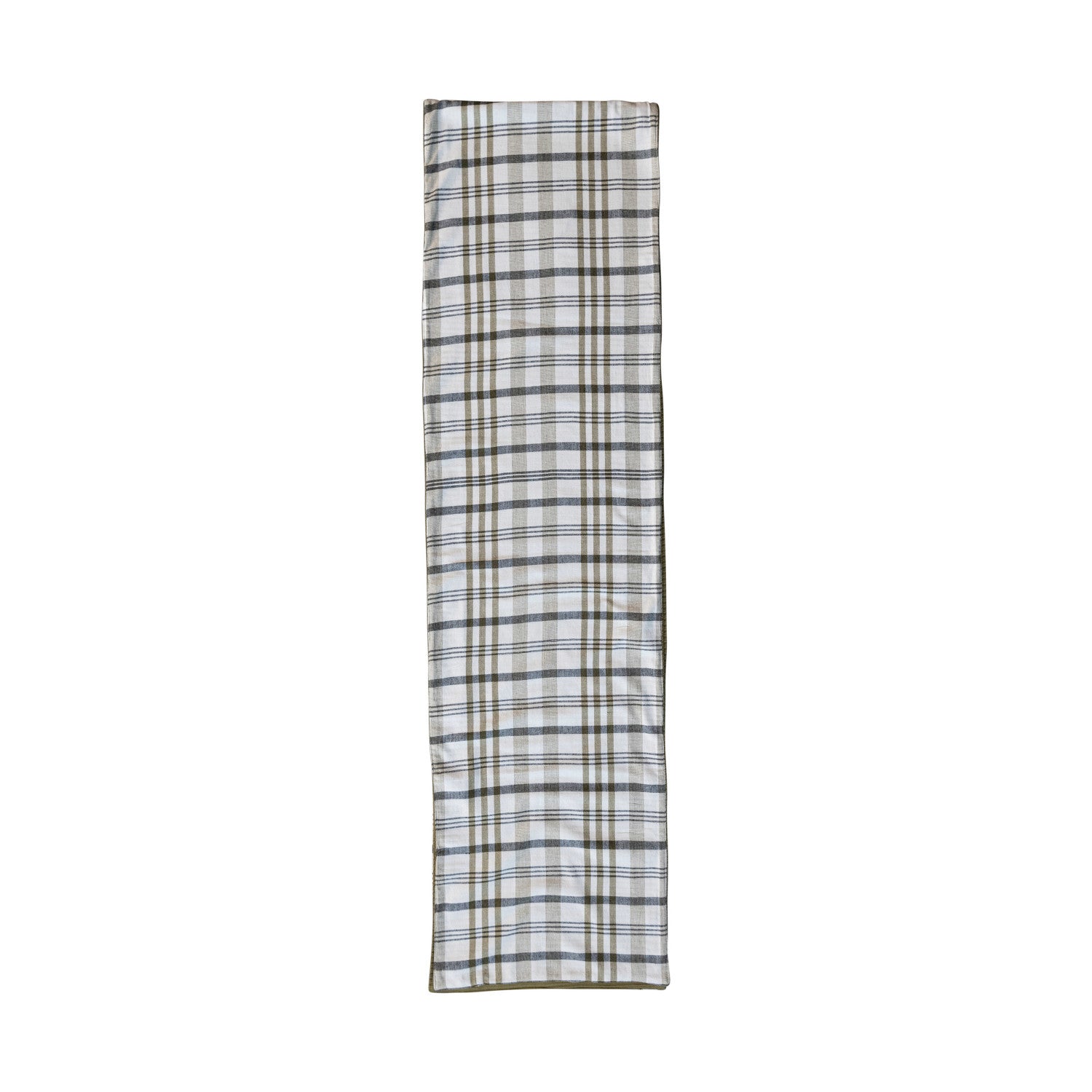Two-Sided Stonewashed Cotton Double Cloth Table Runner w/ Cotton Back