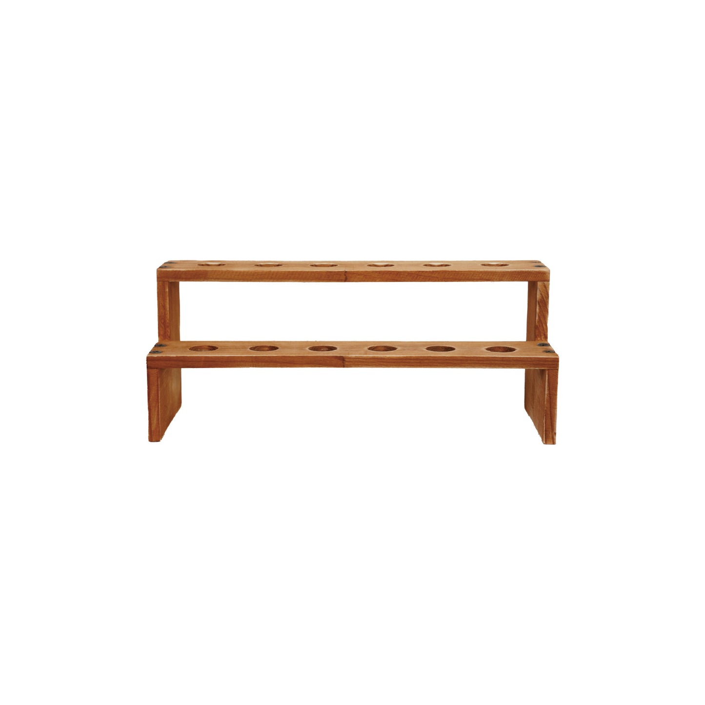 Wood Bottle Stopper Display with 12 Holes, Natural