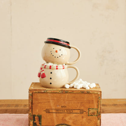 Stackable Snowman Mugs