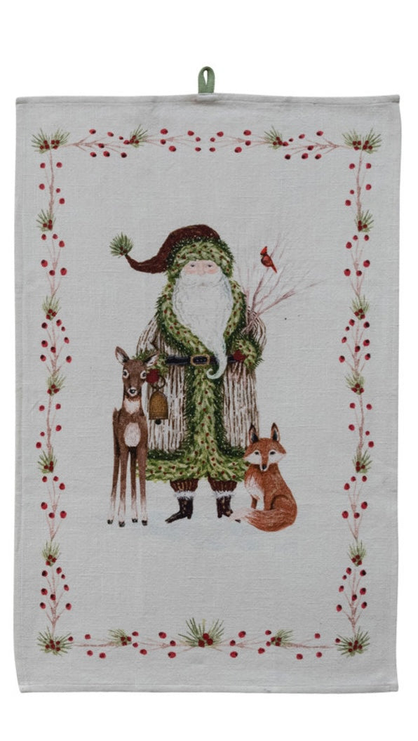 Santa Tea Towel