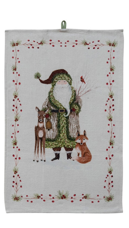 Santa Tea Towel