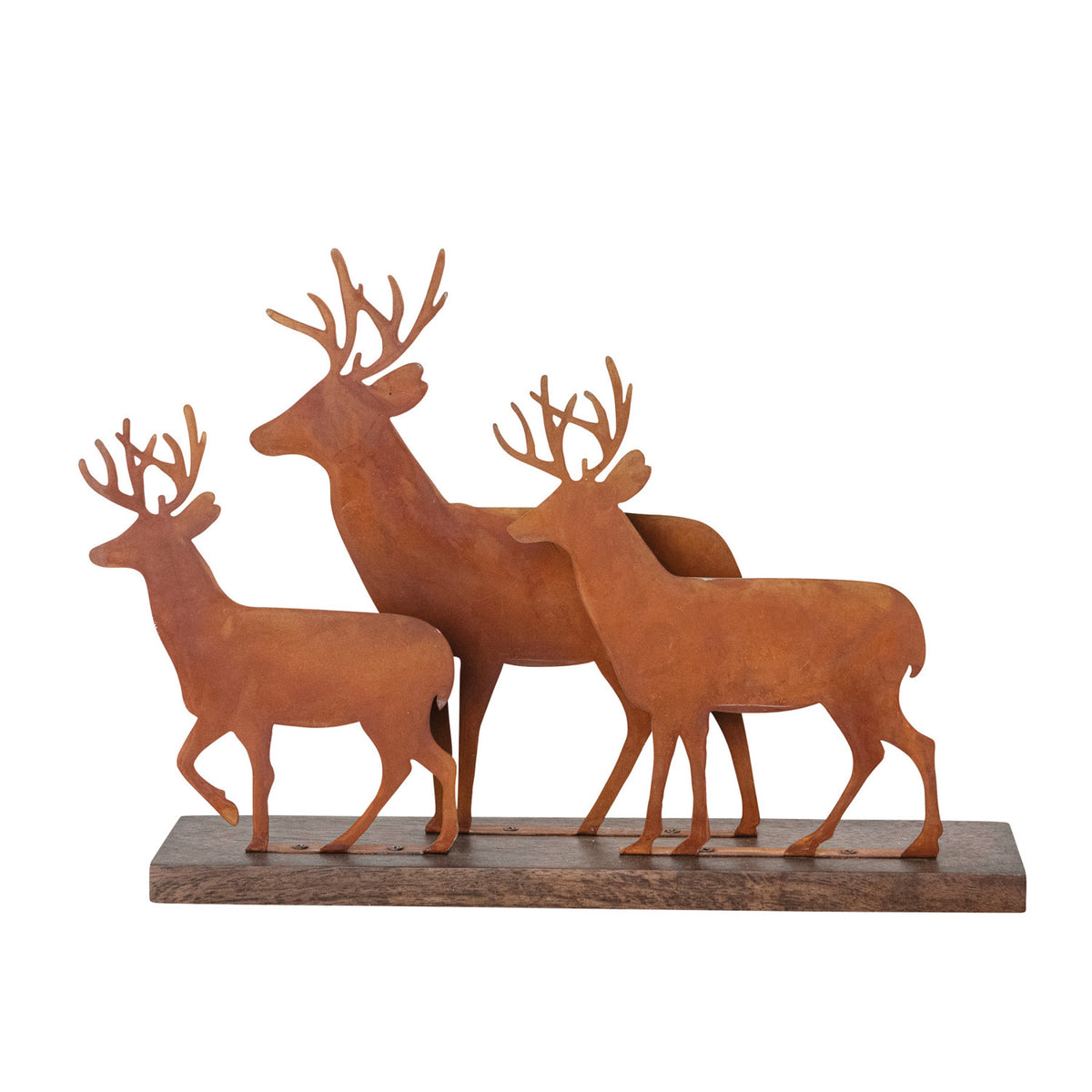 Reindeer W/ Wood Base
